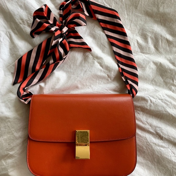 Celine goatskin classic medium box bag - Picture 8 of 8